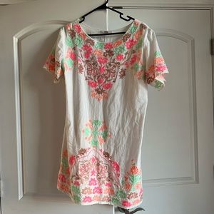 White flowy dress I wore for cinco de Mayo.